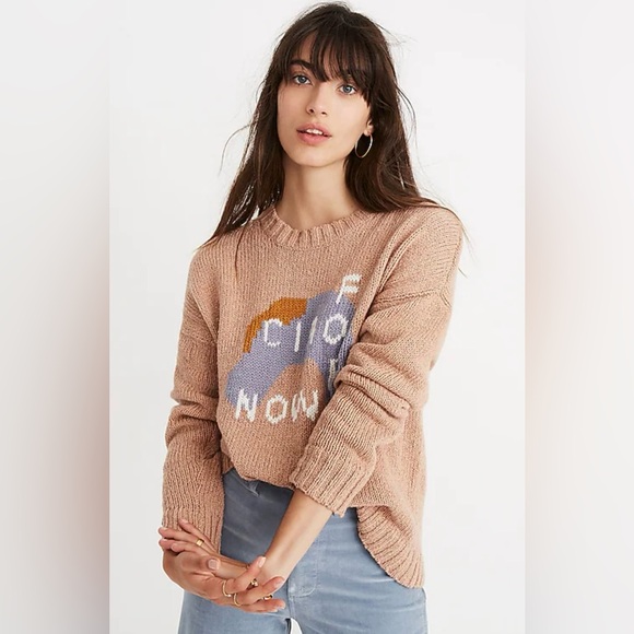 NWT Madewell knit sweater “Ciao for Now” - Picture 2 of 4